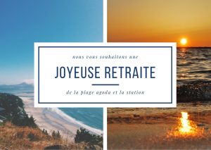 canva bleu simpel photo plage retraite carte qc5i6mkxnue